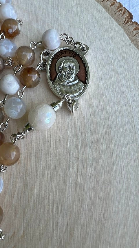 Handmade Padre Pio Rosary – Unique Catholic Devotional Gift | Elegant Design for Prayer | Cyber Deals & Holiday Gifts - Rosaries by Minnette