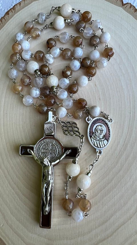 Handmade Padre Pio Rosary – Unique Catholic Devotional Gift | Elegant Design for Prayer | Cyber Deals & Holiday Gifts - Rosaries by Minnette