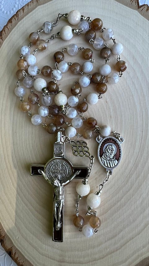 Handmade Padre Pio Rosary – Unique Catholic Devotional Gift | Elegant Design for Prayer | Cyber Deals & Holiday Gifts - Rosaries by Minnette