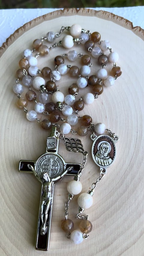 Handmade Padre Pio Rosary – Unique Catholic Devotional Gift | Elegant Design for Prayer | Cyber Deals & Holiday Gifts - Rosaries by Minnette