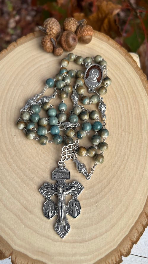 Beautiful Rosary to San Pio/Handmade/Catholic Rosary/Catholic Gift/Prayer Beads/Catholic Rosary/Rosaries/Christmas Gift/Cyber Deals/Unisex