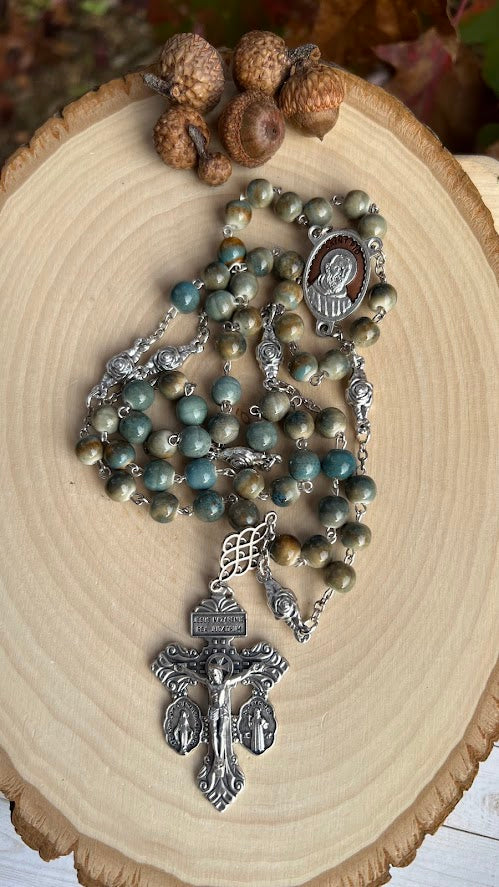 Beautiful Rosary to San Pio/Handmade/Catholic Rosary/Catholic Gift/Prayer Beads/Catholic Rosary/Rosaries/Christmas Gift/Cyber Deals/Unisex