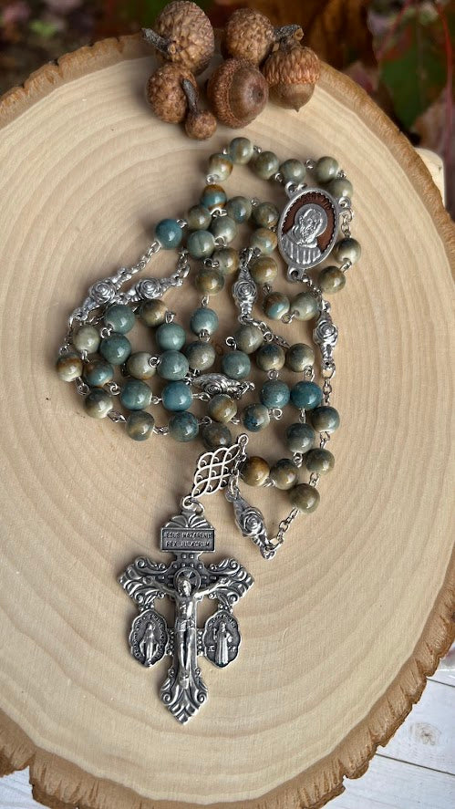 Beautiful Rosary to San Pio/Handmade/Catholic Rosary/Catholic Gift/Prayer Beads/Catholic Rosary/Rosaries/Christmas Gift/Cyber Deals/Unisex