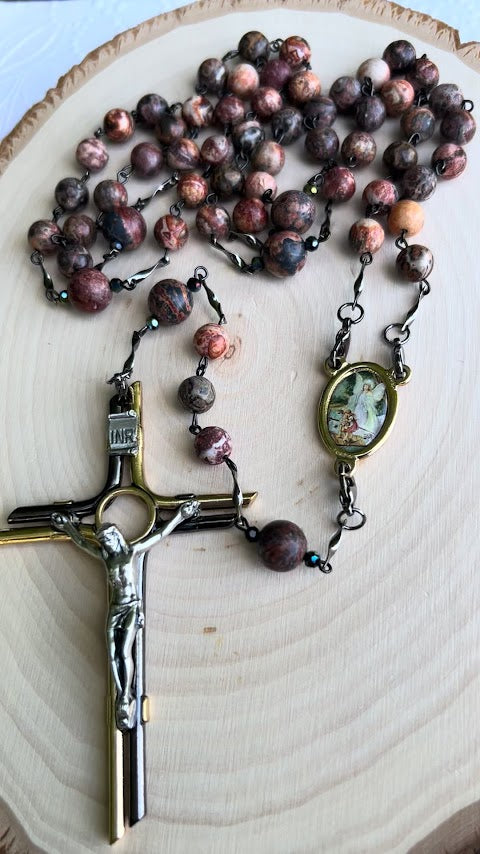 Beautiful rosary to the guardian angel/Rosaries/Devotional Rosary/Catholic Rosary/Unique Design/Prayer Beads/Christmas Gifts/Cyber Deals/