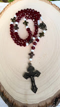 Beautiful Sacred Heart Rosary/Vintage/Rosary/Rosary Beads/Catholic Rosary/Handmade/Beautiful Devotional Rosary/Christmas Gifts/Cyber Deals